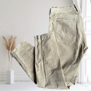 🎈GAP Camel Skinny Pants with Zippers on Leg Sides